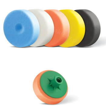 Gąbka polerska mini BOLL 80mm czarna/niebieska/biała