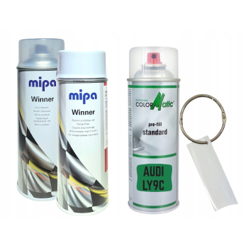 Zestaw lakier samochodowy spray SPRAY AUDI LY9C