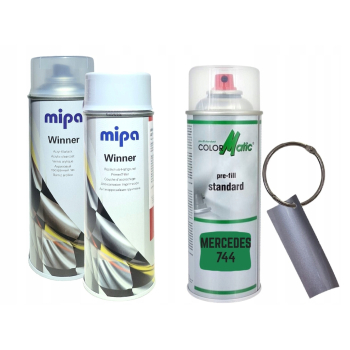 Zestaw lakier samochodowy spray MERCEDES 744
