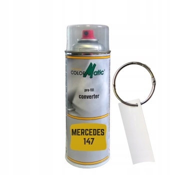 Zestaw lakier samochodowy spray MERCEDES 147+PODKŁ