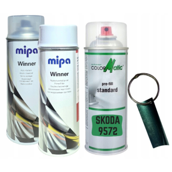 Zestaw lakier samochodowy spray SKODA 9572