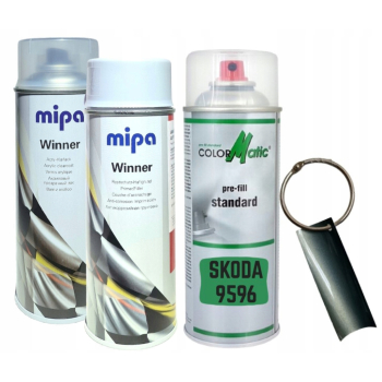 Zestaw lakier samochodowy spray SKODA 9596