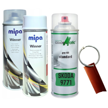 Zestaw lakier samochodowy spray SKODA 9771