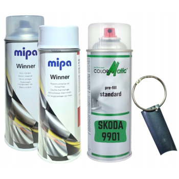 Zestaw lakier samochodowy spray SKODA 9901
