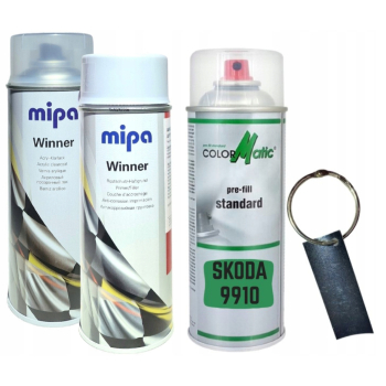 Zestaw lakier samochodowy spray SKODA 9910