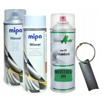 Zestaw lakier samochodowy spray MERCEDES 199