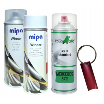 Zestaw lakier samochodowy spray MERCEDES 572