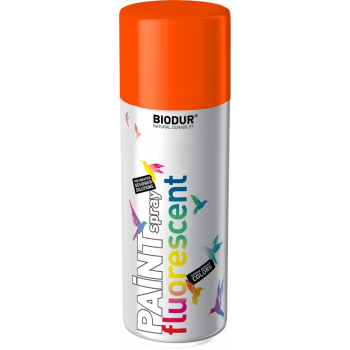Lakier fluorescencyjny BIODUR Spray 400ML Pomarańcz RAL 3024