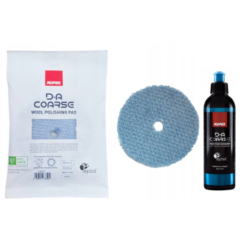 RUPES zestaw pasta polerska D-A COARSE 0,25L+ futro 125/130mm