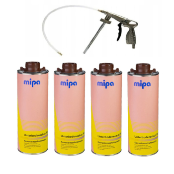 MIPA zestaw do konserwacji podwozia-WAX brązowy 4x1L + pistolet