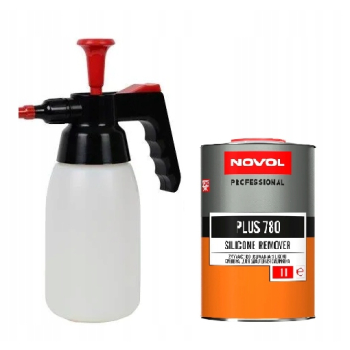 NOVOL Zmywacz silikonu 1L + Atomizer do zmywacza