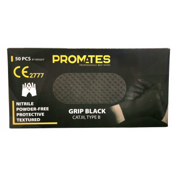 ProMates Grip Black Rękawice nitrylowe - 50 szt.