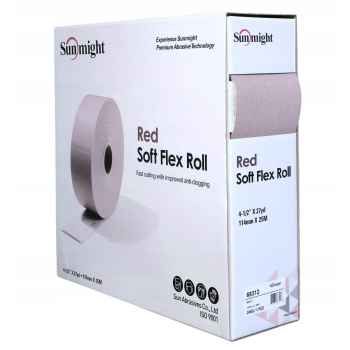 SUNMIGHT Red Soft Flex Papier ścierny na gąbce 114mm x 25m P240