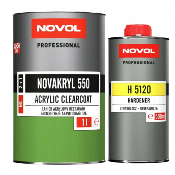 NOVOL NOVAKRYL 550 Lakier akrylowy bezbarwny 1L + utw.